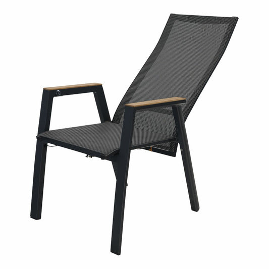 Lesli Verstelbarestoel Amir Teak Negro