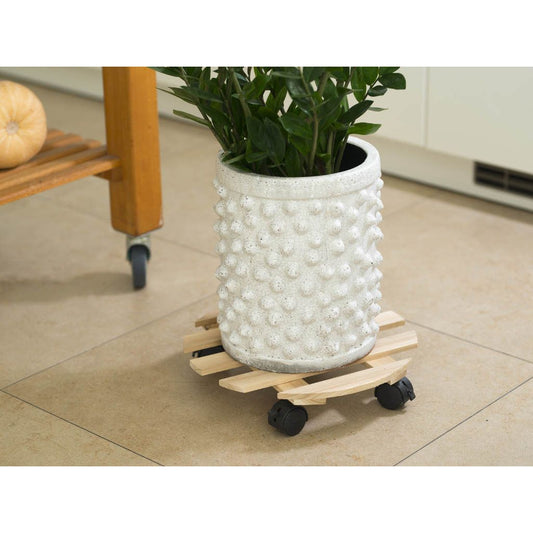 Nature Planttrolley Hout 35 Cm Rond