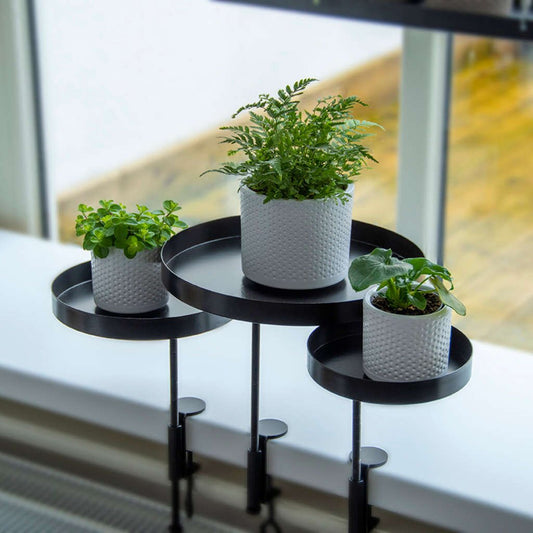 ESSCHERT DESIGN Vensterbankklem Met Plateau Zwart M