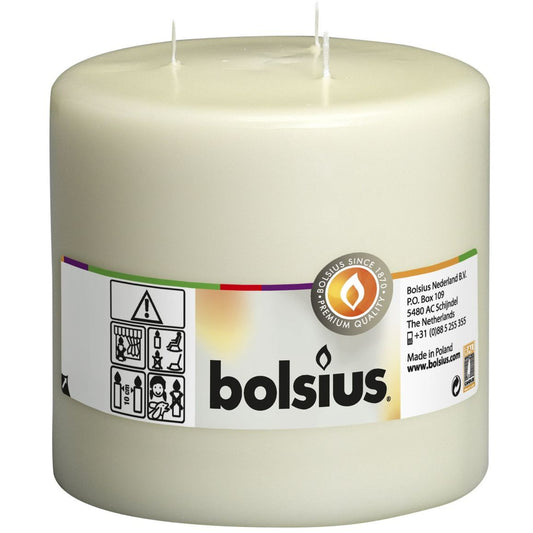  Bolsius Stompkaars Mammoet 15x15 Cm Ivoor