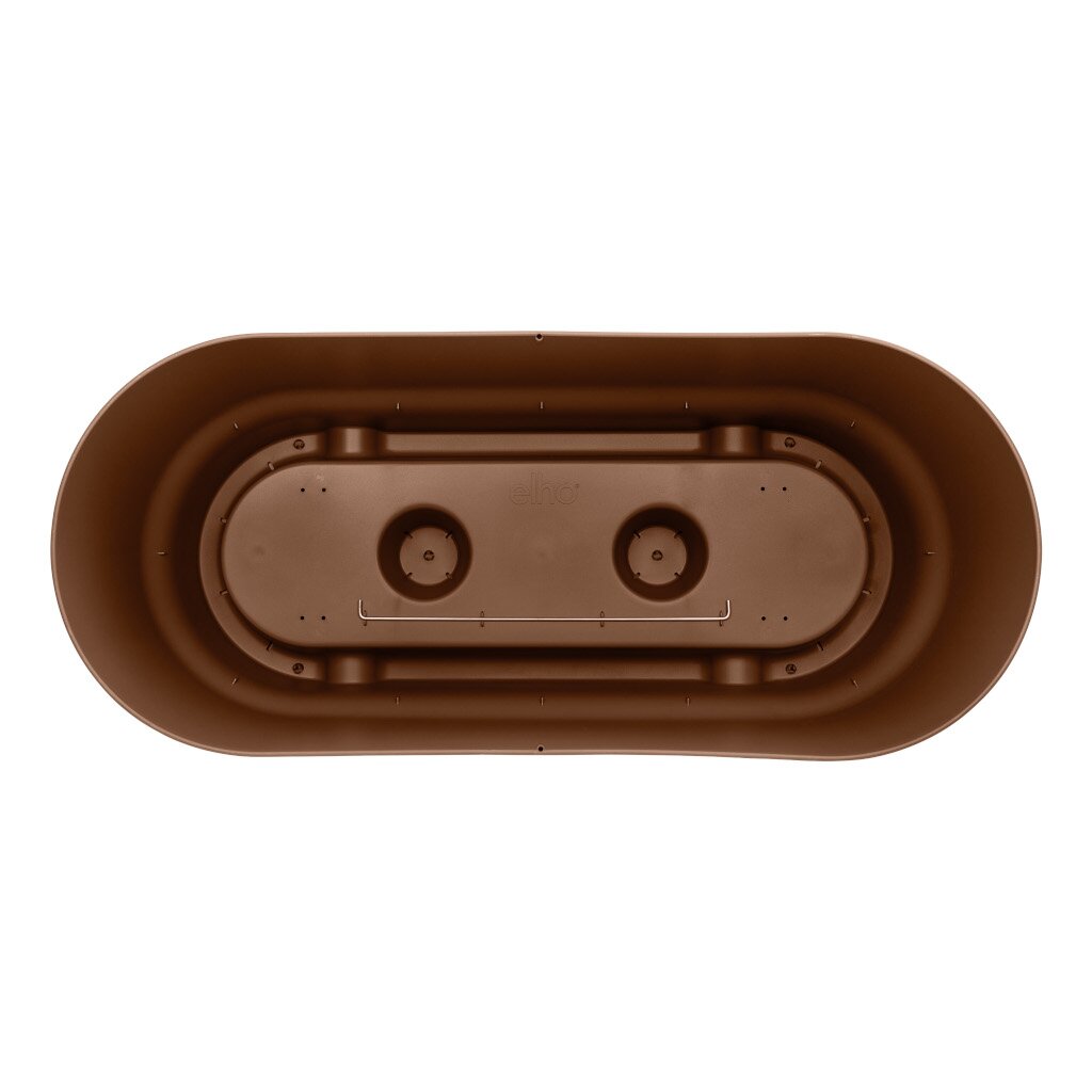  Elho Greenville Terrace Trough 60 Wheels Ginger Brown