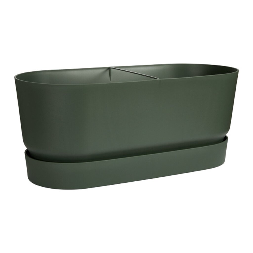  Elho Greenville Terrace Trough 60 Wheels Leaf Green