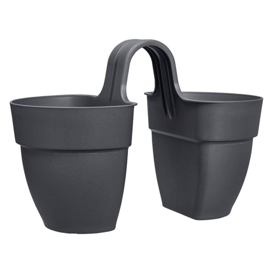  Elho Vibia Campana Flower Twin 21 Anthraciet