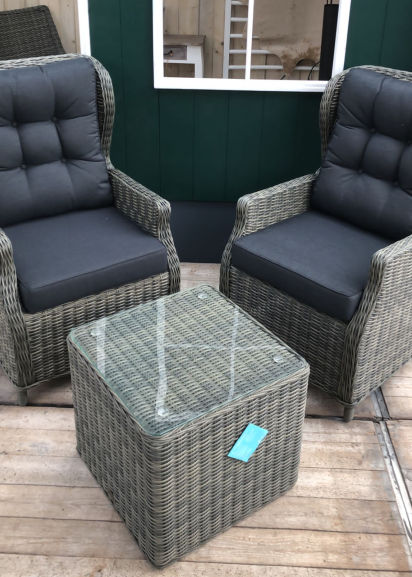  MeSaMi Ibiza Loungeset 2 Stoelen + Tafel