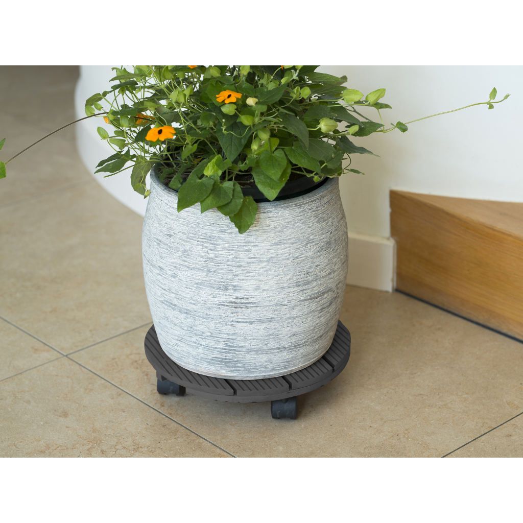  Nature Planttrolley Antraciet 30 Cm Rond
