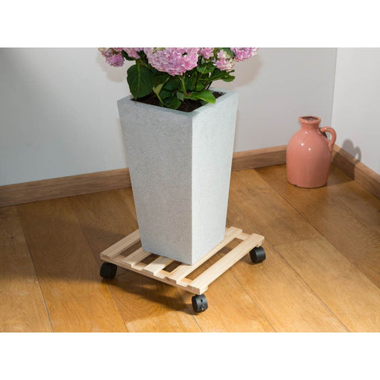  Nature Planttrolley Hout 35 Cm Vierkant