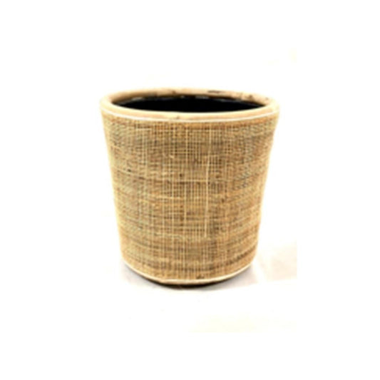  Van Der Leeden Drypot Rotan Streep 38 Cm Naturel