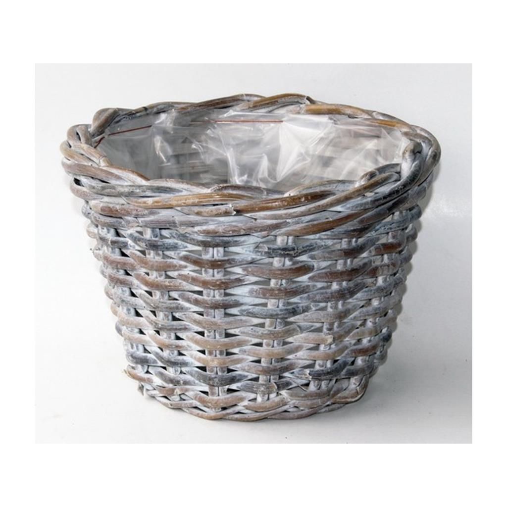  Van Der Leeden Rotan Mand 35 Cm White Wash