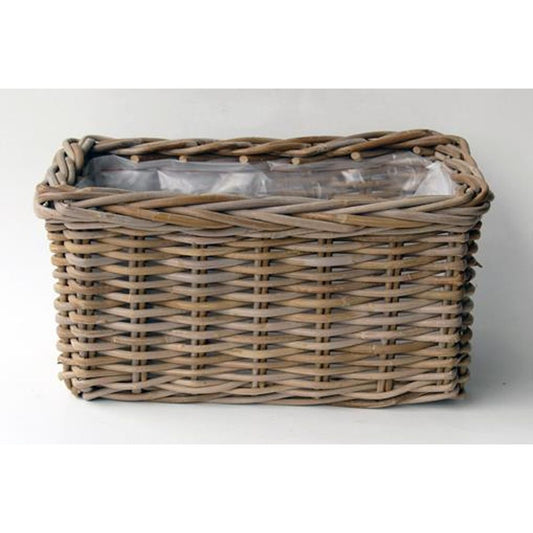  Van Der Leeden Rotan Mand 40 Cm Antiek Grijs