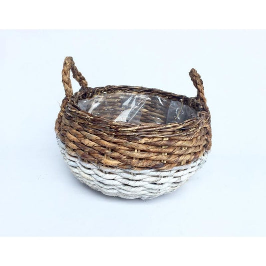  Van Der Leeden Rotan Mand 46 Cm Wit / Bruin