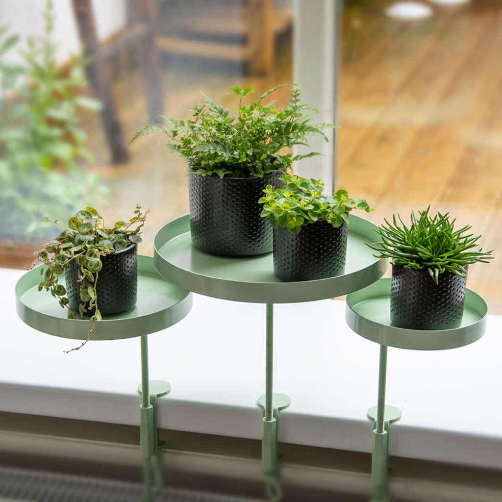 ESSCHERT DESIGN Vensterbankklem Met Plateau Groen S